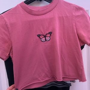 Cute Brandy Butterfly Top